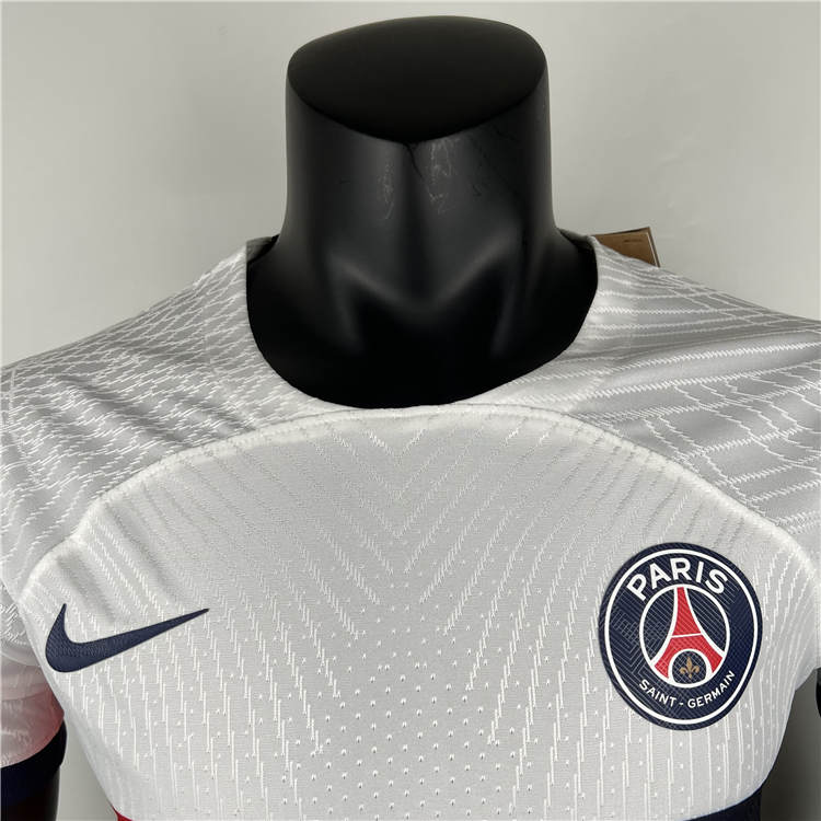 PSG 23/24 Away White Soccer Jersey Football Shirt (Authentic Version) - Click Image to Close